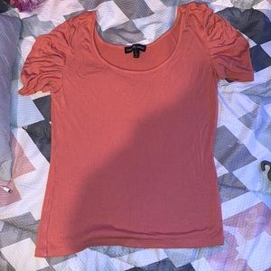 Almost Famous peach pink almost crop top